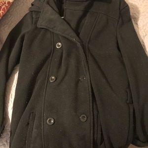 Black pea coat jacket